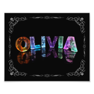 Olivia - De naam Olivia in 3D licht (foto Foto Afdruk