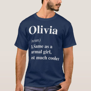 Olivia Definitie Naam Cool Grappig Gepersonaliseer T-shirt