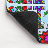 Olivia, Digital Folk Art Style Girl's Name Mouse P Muismat (Hoek)