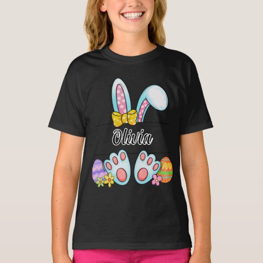 Olivia Easter Bunny T-shirt (Voorkant)