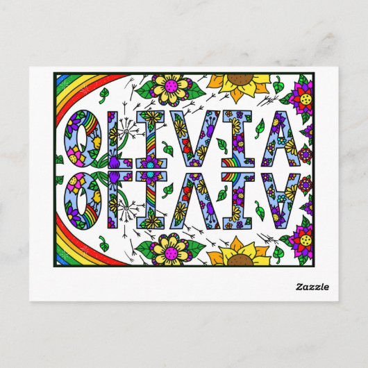 Olivia, een Kaart voor jou om te kleuren (Achterkant)