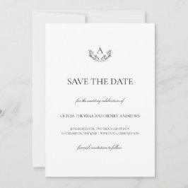 Olivia Elegant Bruiloft Monogram Save the Date