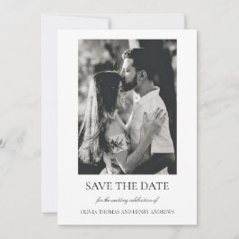 Olivia Elegant Christelijk Monogram Foto Bruiloft Save The Date