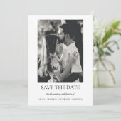 Olivia Elegant Christelijk Monogram Foto Bruiloft Save The Date (Staand voorkant)