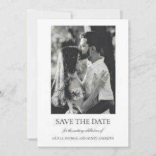 Olivia Elegant Christelijk Monogram Foto Bruiloft Save The Date