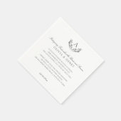 Olivia Elegant Grijs Monogram Trouw Feiten Servet (Hoek)