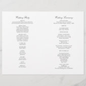 Olivia Elegant Silver Folded Wedding Programme (Achterkant)