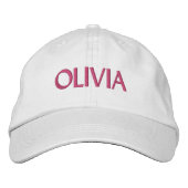 OLIVIA EMBROIDERED BASEBALL PET (Voorkant)