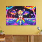 Olivia en Psychedelia Canvas Afdruk (Insitu (Woonkamer))