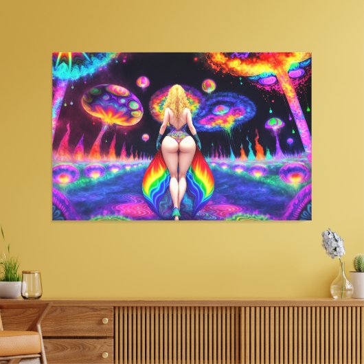 Olivia en Psychedelia Canvas Afdruk (Insitu (Woonkamer))