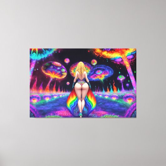 Olivia en Psychedelia Canvas Afdruk (Voorkant)