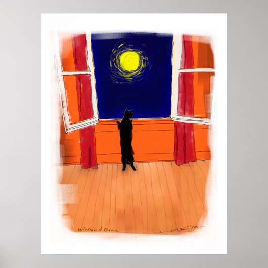 Olivia en Window Poster (Voorkant)