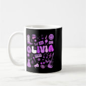 Olivia First Name I Love Olivia Groovy 80's Girls  Koffiemok (Links)