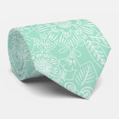 Olivia Garden Heritage Floral - Mint Stropdas (Opgerold)