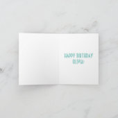 Olivia Gefeliciteerd | Licht Teal Kaart (Binnen)