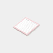 Olivia gepersonaliseerde gewoonte tracker in Blush Post-it® Notes (Schuin)