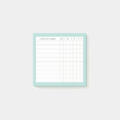 Olivia gepersonaliseerde gewoonte tracker in Spa Post-it® Notes (Voorkant)