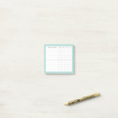 Olivia gepersonaliseerde gewoonte tracker in Spa Post-it® Notes (Op bureau)