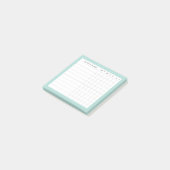 Olivia gepersonaliseerde gewoonte tracker in Spa Post-it® Notes (Schuin)