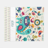 OLIVIA - Gift - COZY Folk CAT voor meisjes Fleece Deken (Voorkant (Horizontaal))