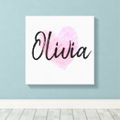 Olivia Heart Canvas Afdruk (Insitu (Houten vloer))