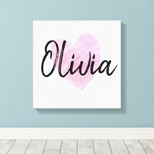 Olivia Heart Canvas Afdruk (Insitu (Houten vloer))