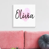 Olivia Heart Canvas Afdruk (Insitu (Woonkamer))