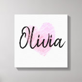 Olivia Heart Canvas Afdruk (Voorkant)