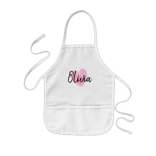 Olivia Heart Kinder Schort (Voorkant)