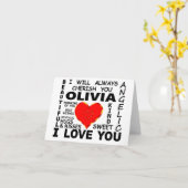 Olivia Ik Hou Van Jou Kaart (Gele Bloem)