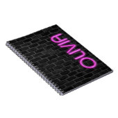 OLIVIA in PINK-neonverlichting Notitieboek (Rechterzijde)