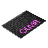 OLIVIA in PINK-neonverlichting Notitieboek (Linkerzijde)
