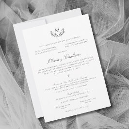 Olivia Invitacion de Boda Catolica Wedding Kaart