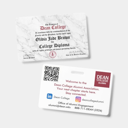 Olivia Jade Brown Badge (Voor- en achterkant)