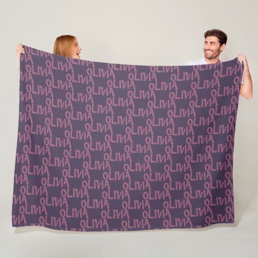 Olivia, Jouw naam Fleece Blanket Deken (In situ)