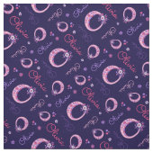 Olivia Letter O monogram hartbloemen Stof (Swatch)