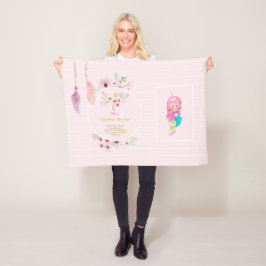 OLIVIA - meisjesnaam Betekenis Gift - Zeemeermin U Fleece Deken