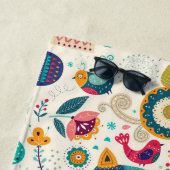 OLIVIA - Meisjesnaam Cadeau - GEMÜTELIJKE Folk Art Strandlaken (In situ)