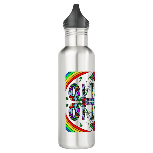 Olivia, meisjesnaam Whimsical Art Aluminium Water Waterfles (Links)