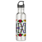 Olivia, meisjesnaam Whimsical Art Aluminium Water Waterfles (Voorkant)