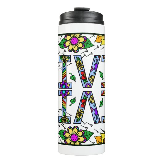 Olivia, meisjesnaam Whimsical Art Insulated Water Thermosbeker (Voorkant)