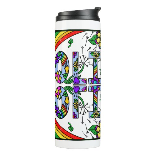 Olivia, meisjesnaam Whimsical Art Insulated Water Thermosbeker (Gedraaid links)