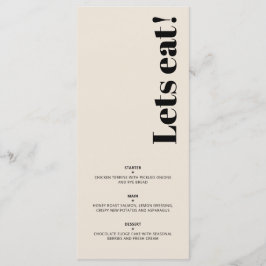 OLIVIA Modern amandel zwart hemelse bruiloft gast Menu