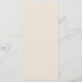 OLIVIA Modern Ivoor Celestial Bruiloft Ontbijt Menu (Achterkant)