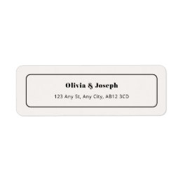 OLIVIA Modern Ivoor RSVP Retouradres Label