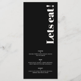 OLIVIA Moderne Ivoor Zwart Hemelse Bruiloft Gast Menu