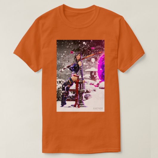 Olivia Munn als Psylocke T-shirt (Design voorkant)