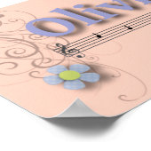 Olivia Musical Name Bedroom Nursery Room Poster (Hoek)