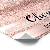 Olivia Naam Betekenis Verjaardag 16e Bruidsroos Poster (Hoek)