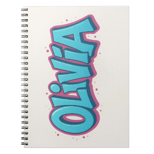 Olivia naam kunst notitieboek (Voorkant)